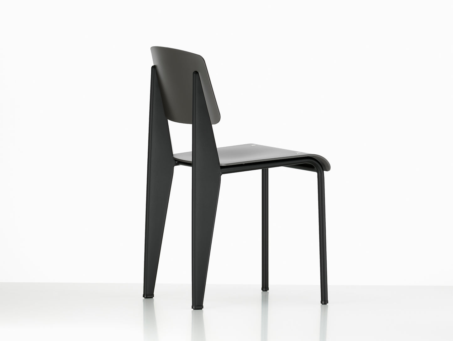 Vitra Standard SP Chair, Basalt Seat, Deep Black Base