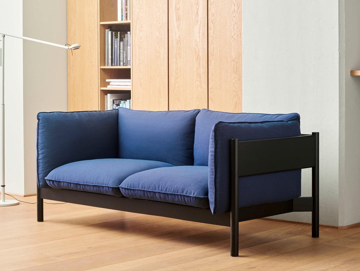 HAY Arbour Sofa / 2-Seater / Steelcut Trio 796 / Black Beech Frame