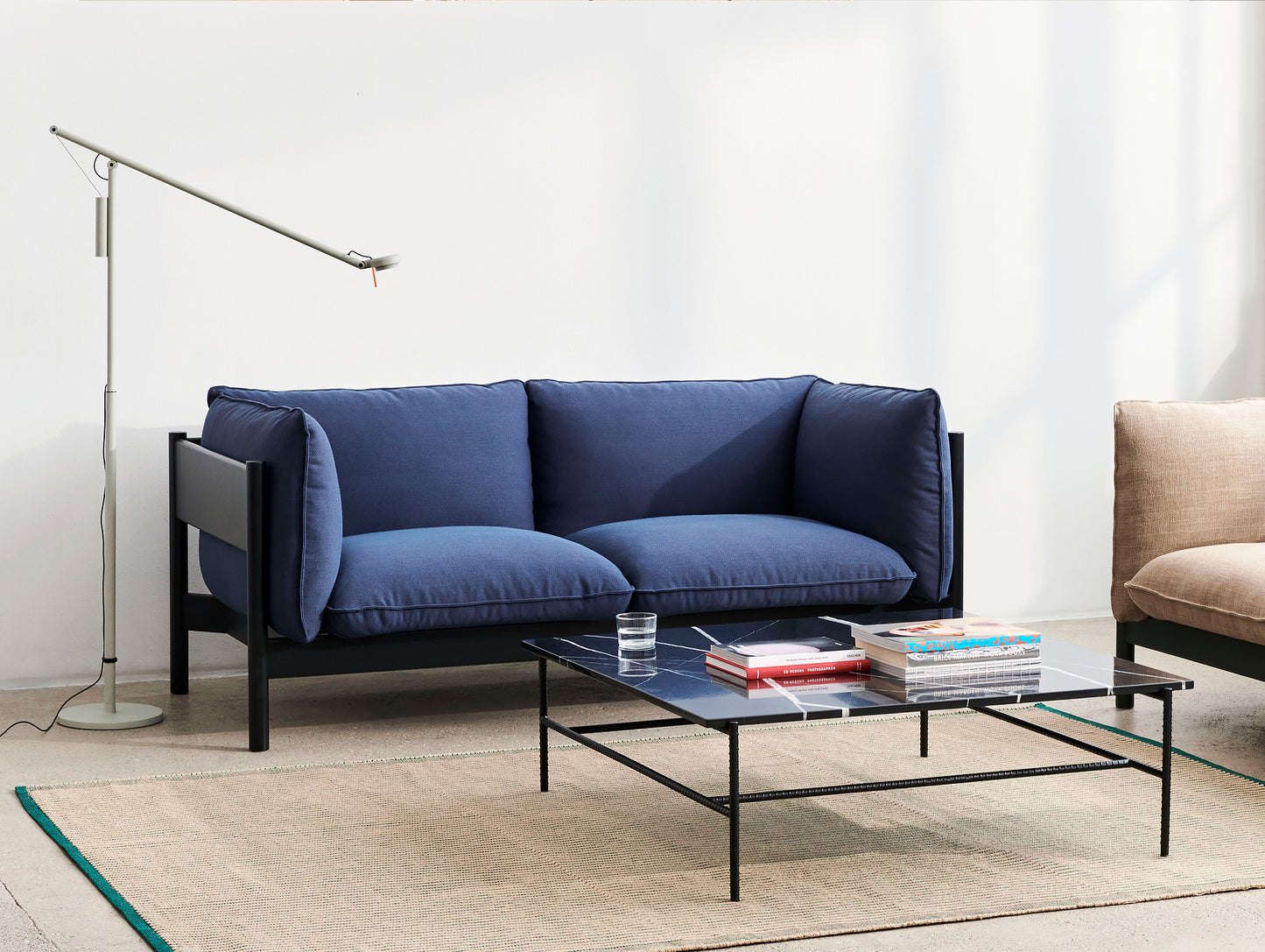 HAY Arbour Sofa / 2-Seater / Steelcut Trio 796 / Black Beech Frame