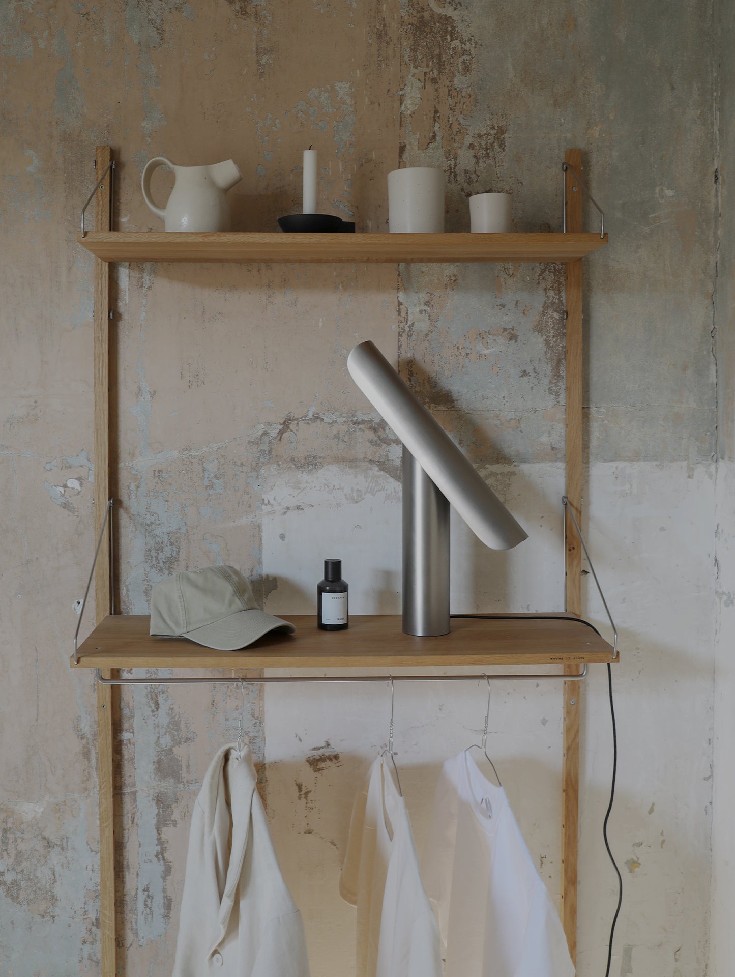 T Lamp by Frama - Brushed Steel