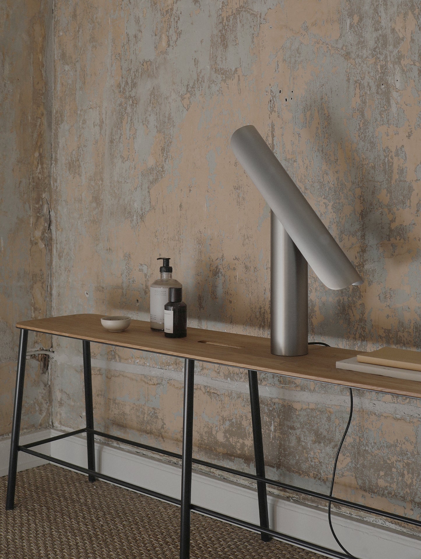 T Lamp by Frama - Brushed Steel