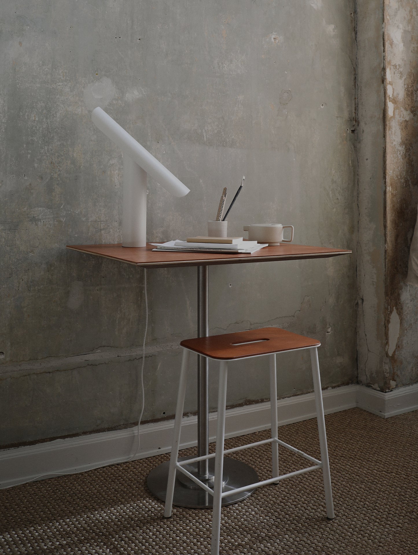 T Lamp by Frama - White Powder Coated Steel