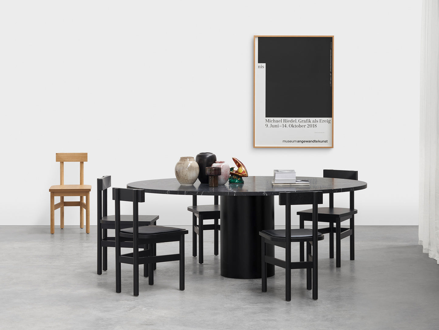 SX01 Gamar Chair by e15 - Clear Lacquered Oak