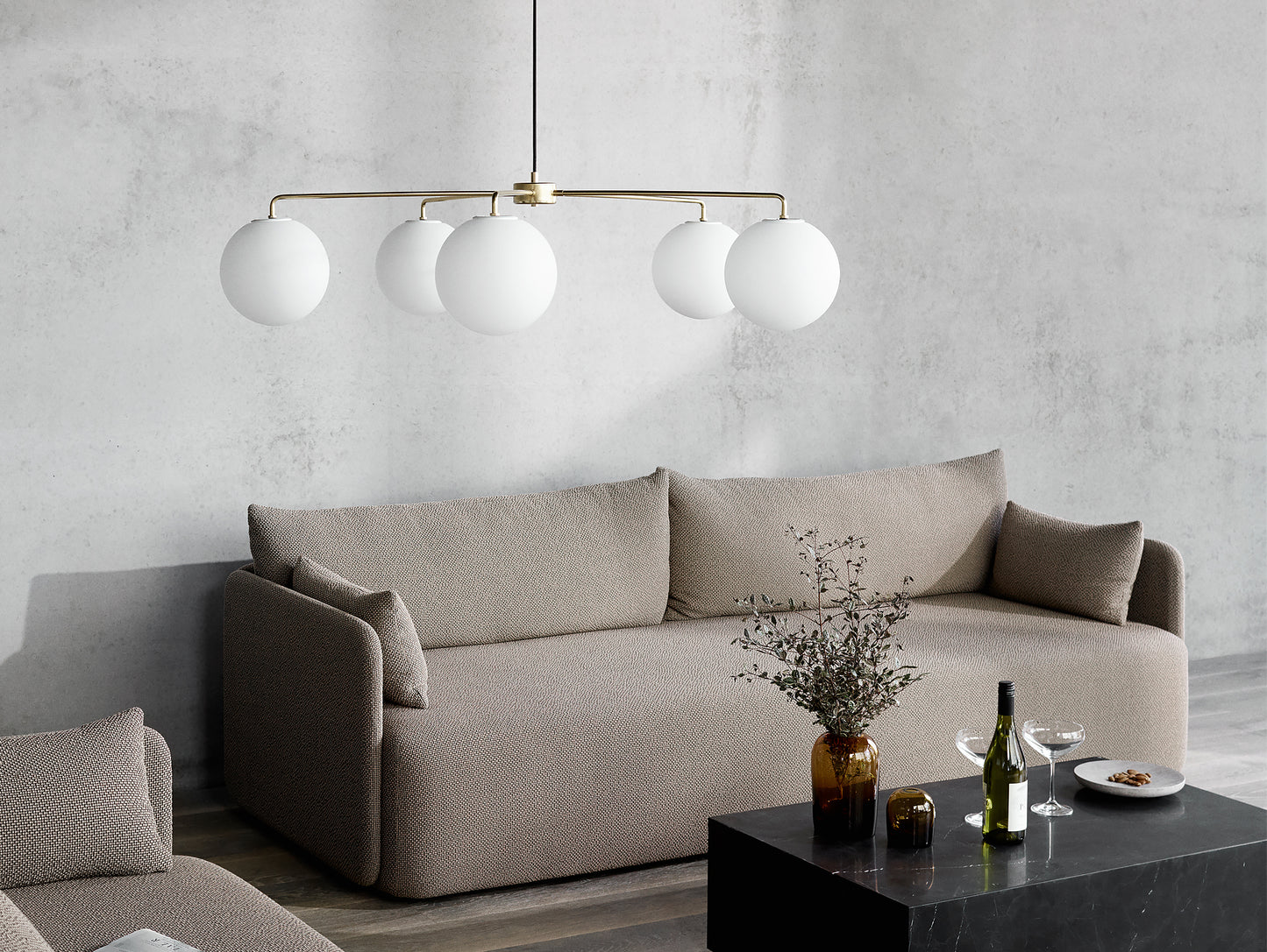 TR LED Bulb by Menu with the Leonard Chandelier