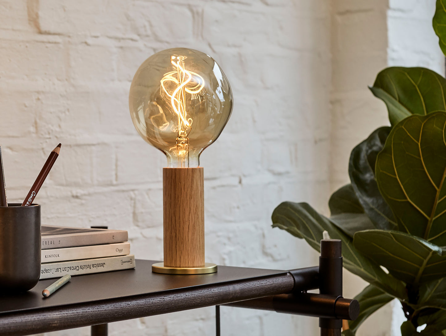 Oak Knuckle Table Lamp