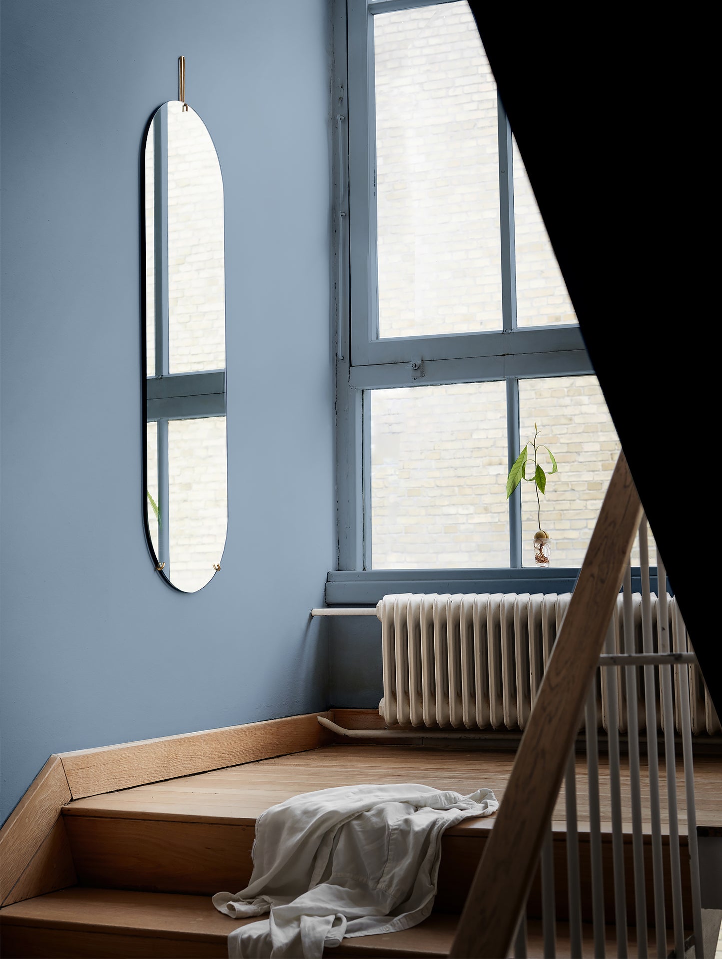 Moebe Tall Wall Mirror - Brass