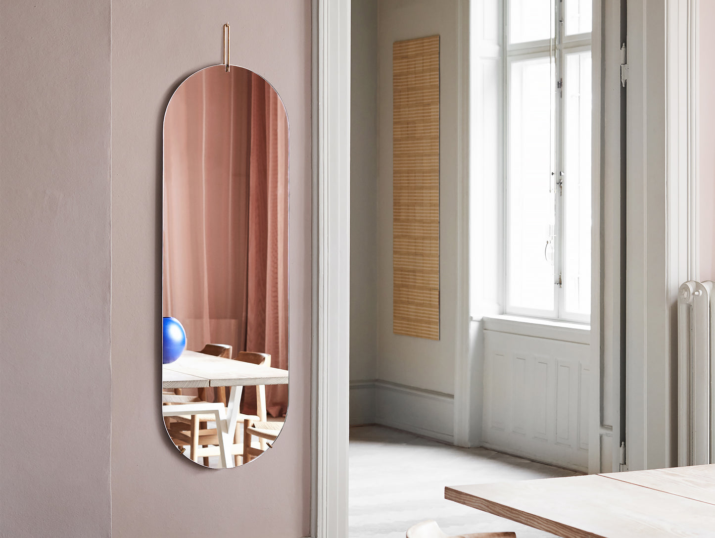 Moebe Tall Wall Mirror - Brass