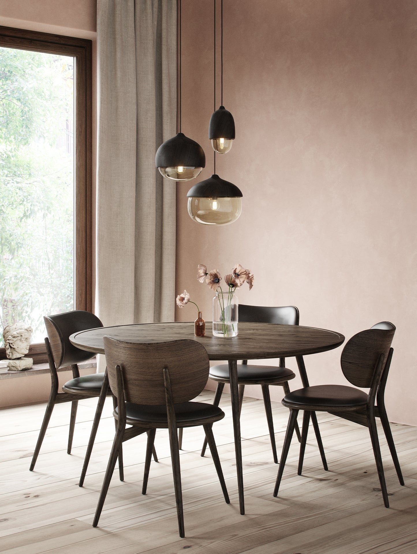 Terho Pendant Lamp by Mater - Black Stained Linden