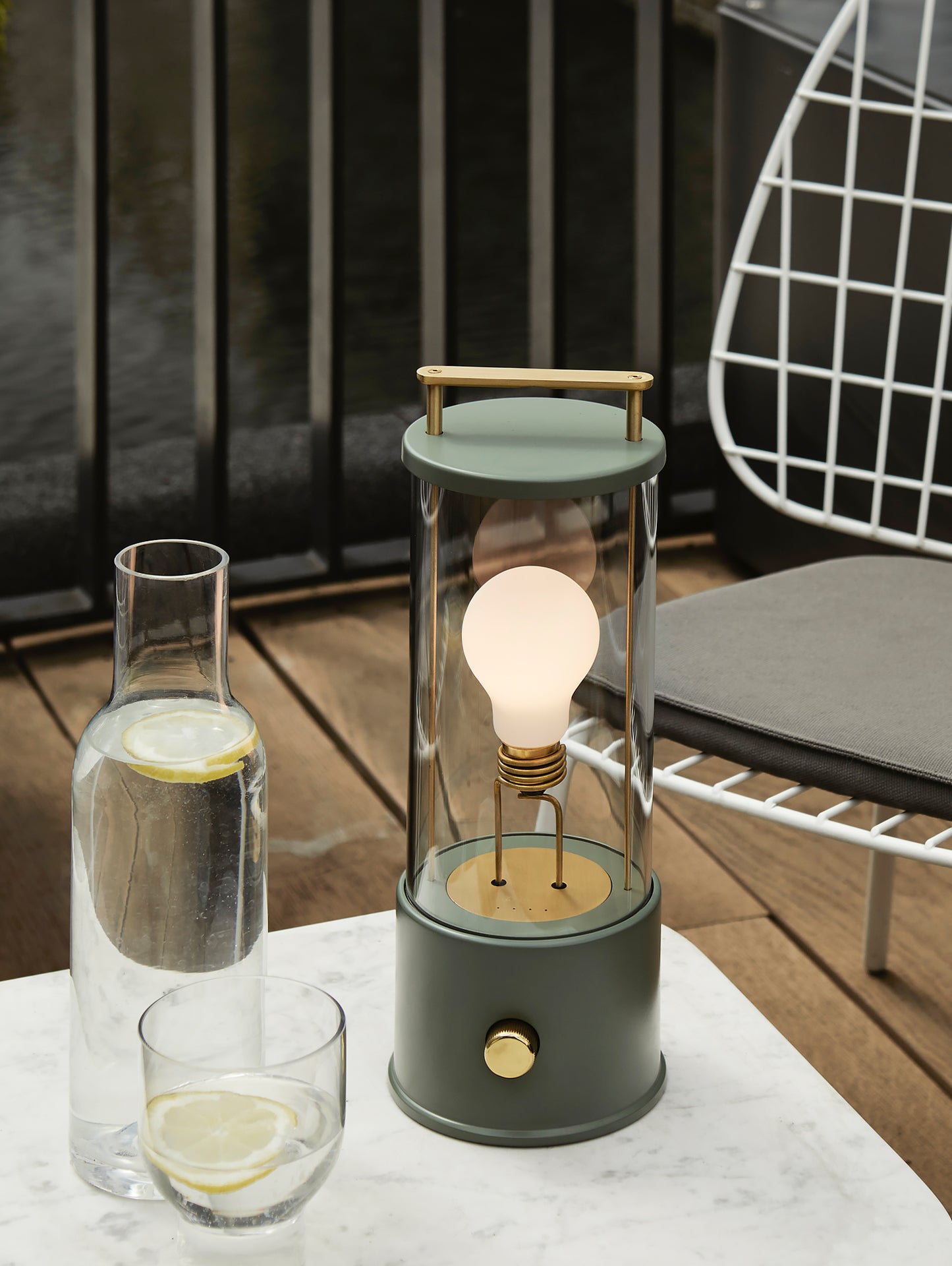 The Muse Portable Lamp in Pleasure Garden Green by Tala