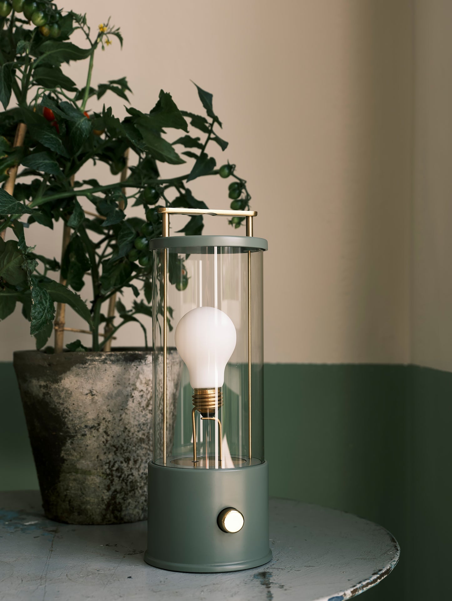 The Muse Portable Lamp in Pleasure Garden Green by Tala