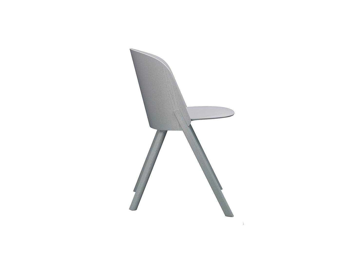 This Side Chair by e15 -Traffic Grey Painted Oak