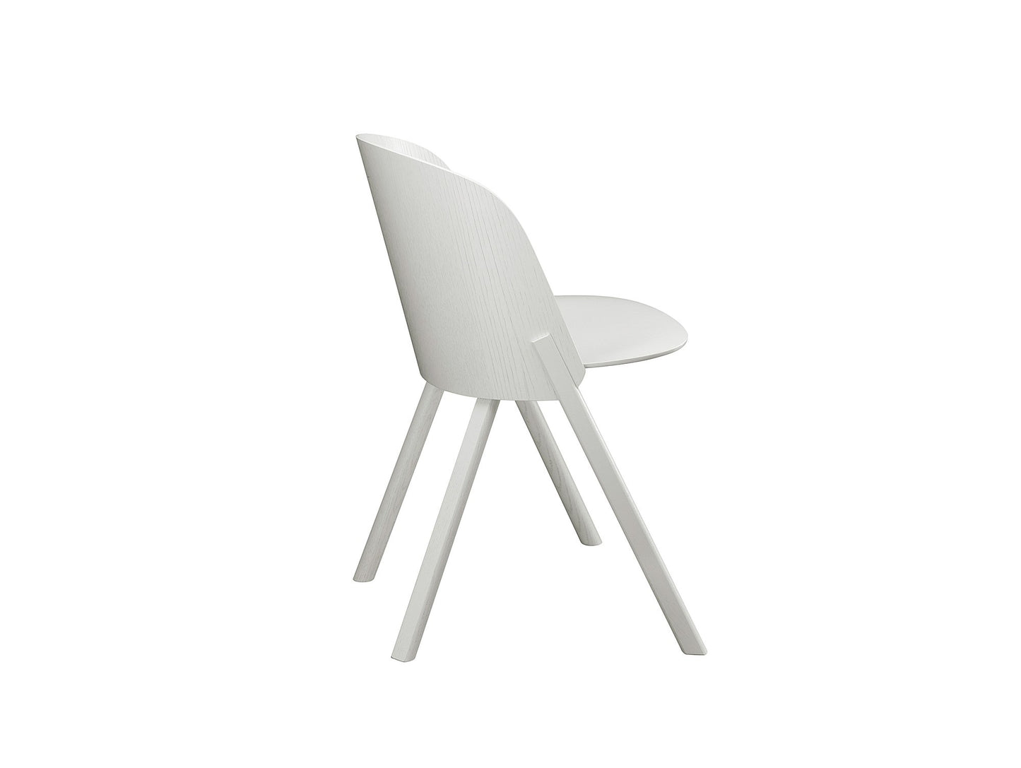 This Side Chair by e15 - Signal White Painted Oak