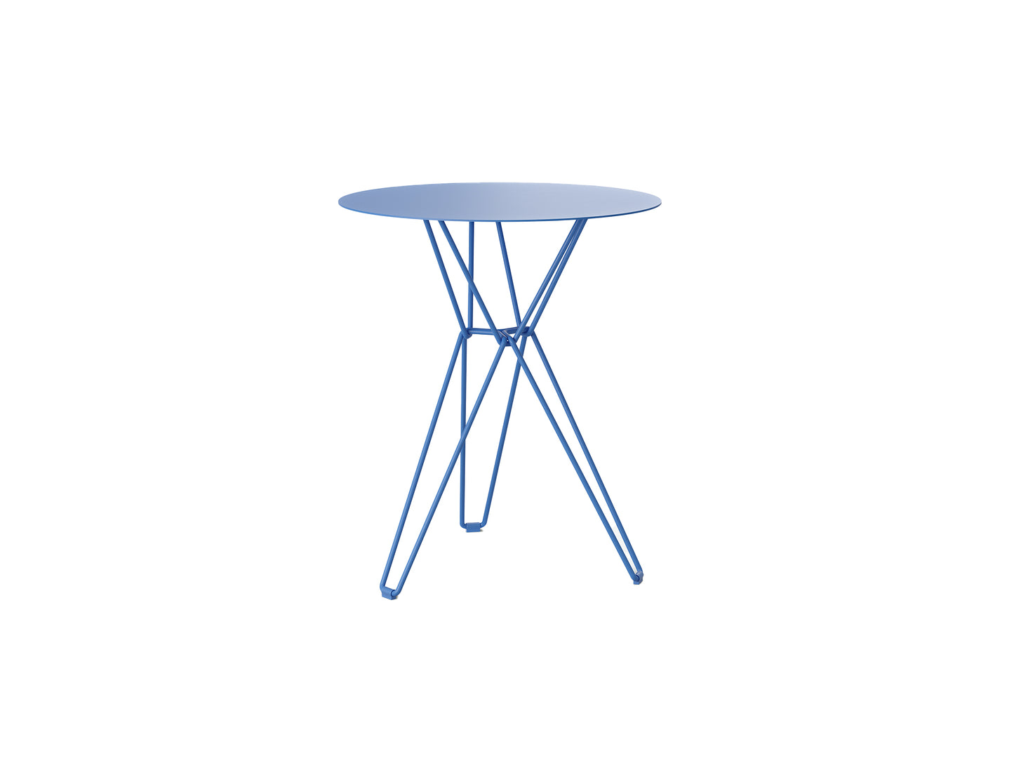 Tio Cafe Table by Massproductions - 60 cm Diameter top with 72 cm Base / Overseas Blue