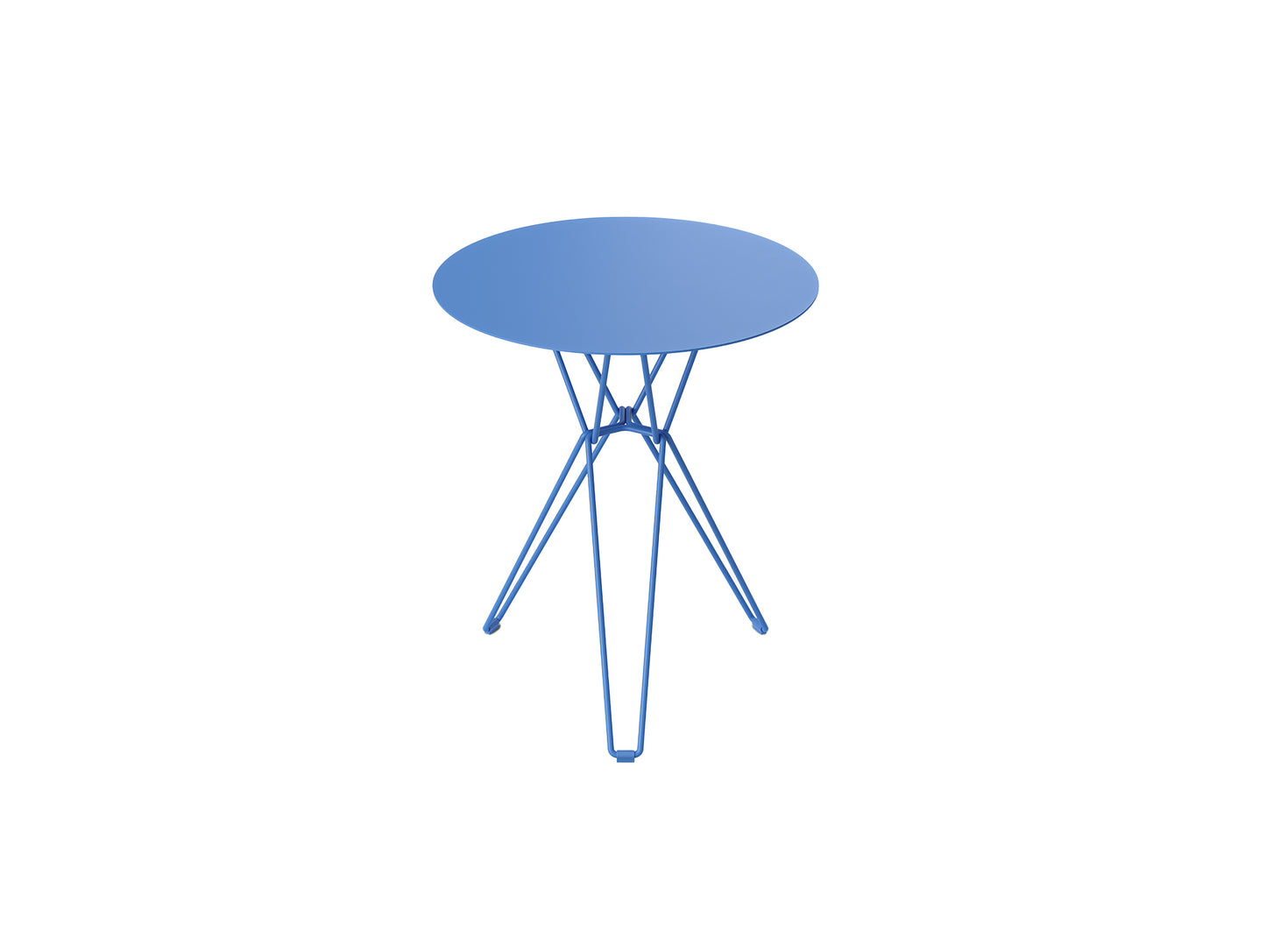 Tio Cafe Table by Massproductions - 60 cm Diameter top with 72 cm Base / Overseas Blue