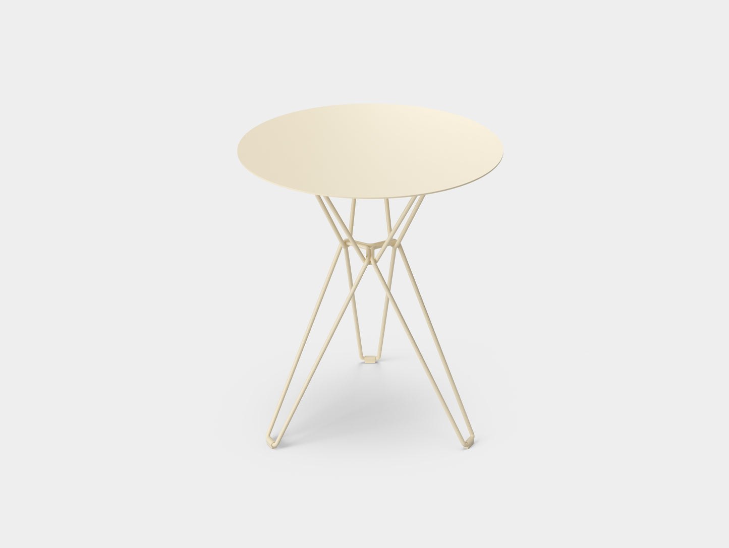 Tio Cafe Table by Massproductions - 60 cm Diameter top with 72 cm Base / Ivory