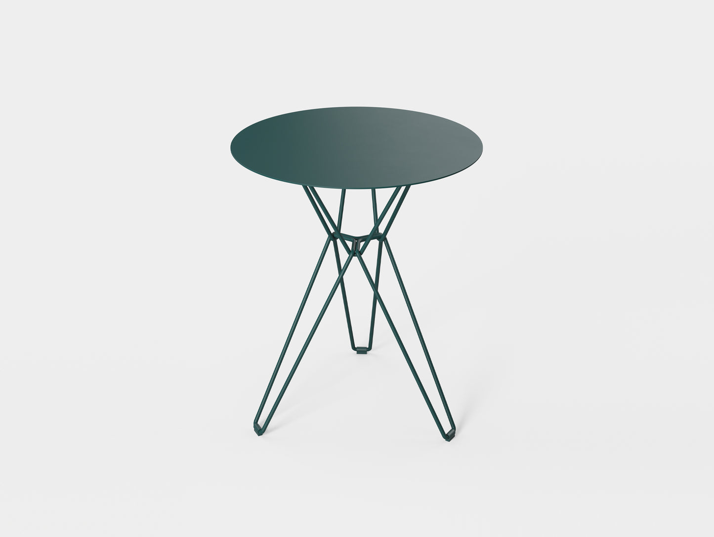 Tio Cafe Table by Massproductions - 60 cm Diameter top with 72 cm Base / Blue Green