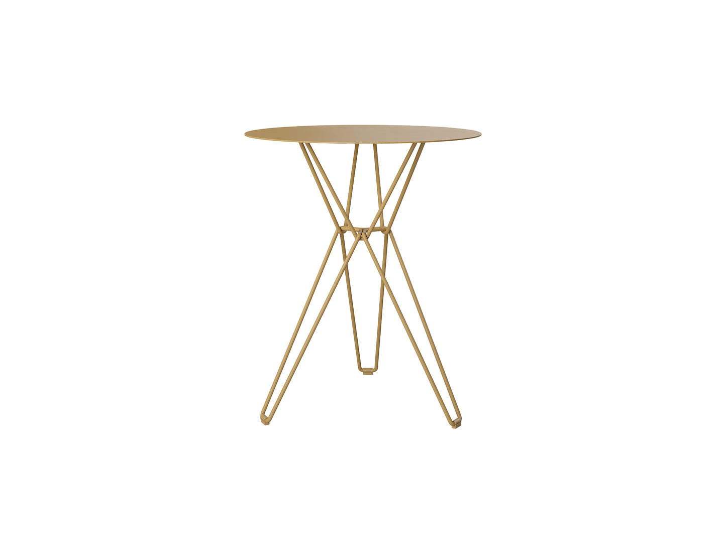 Tio Cafe Table by Massproductions - 60 cm Diameter top with 72 cm Base / Brown Beige