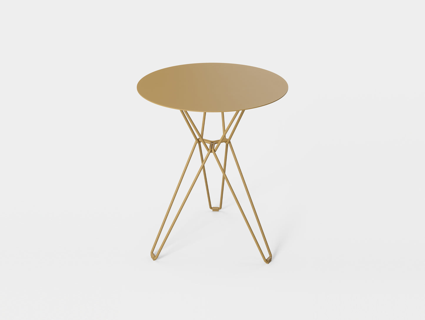 Tio Cafe Table by Massproductions - 60 cm Diameter top with 72 cm Base / Brown Beige