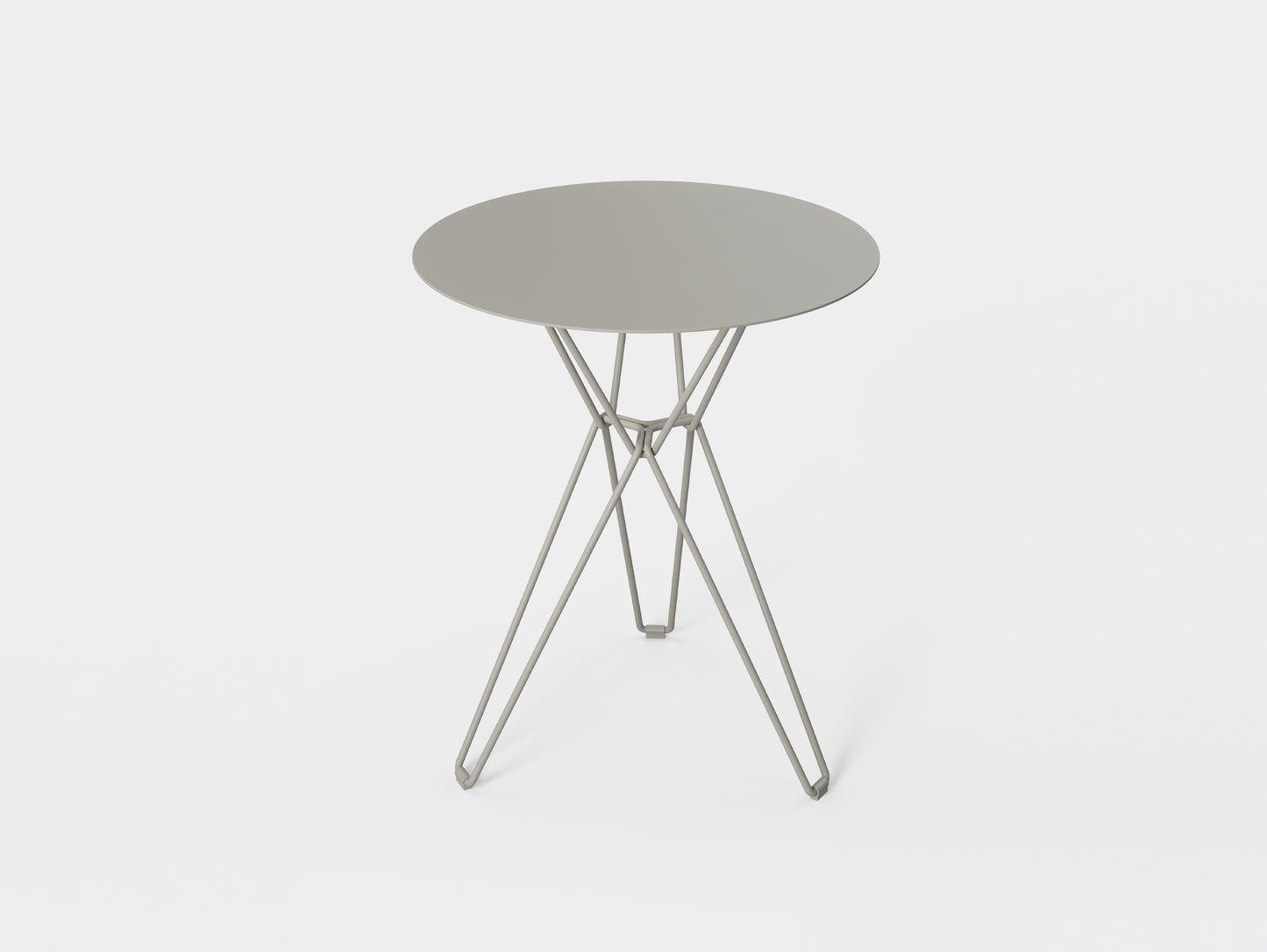 Tio Cafe Table by Massproductions - 60 cm Diameter top with 72 cm Base / Stone Grey