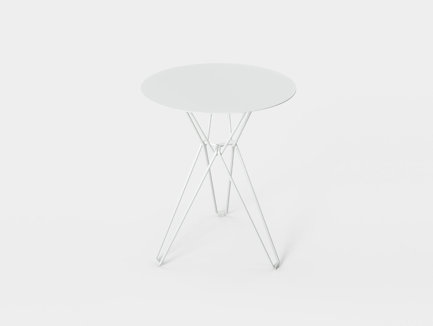 Tio Cafe Table by Massproductions - 60 cm Diameter top with 72 cm Base / White