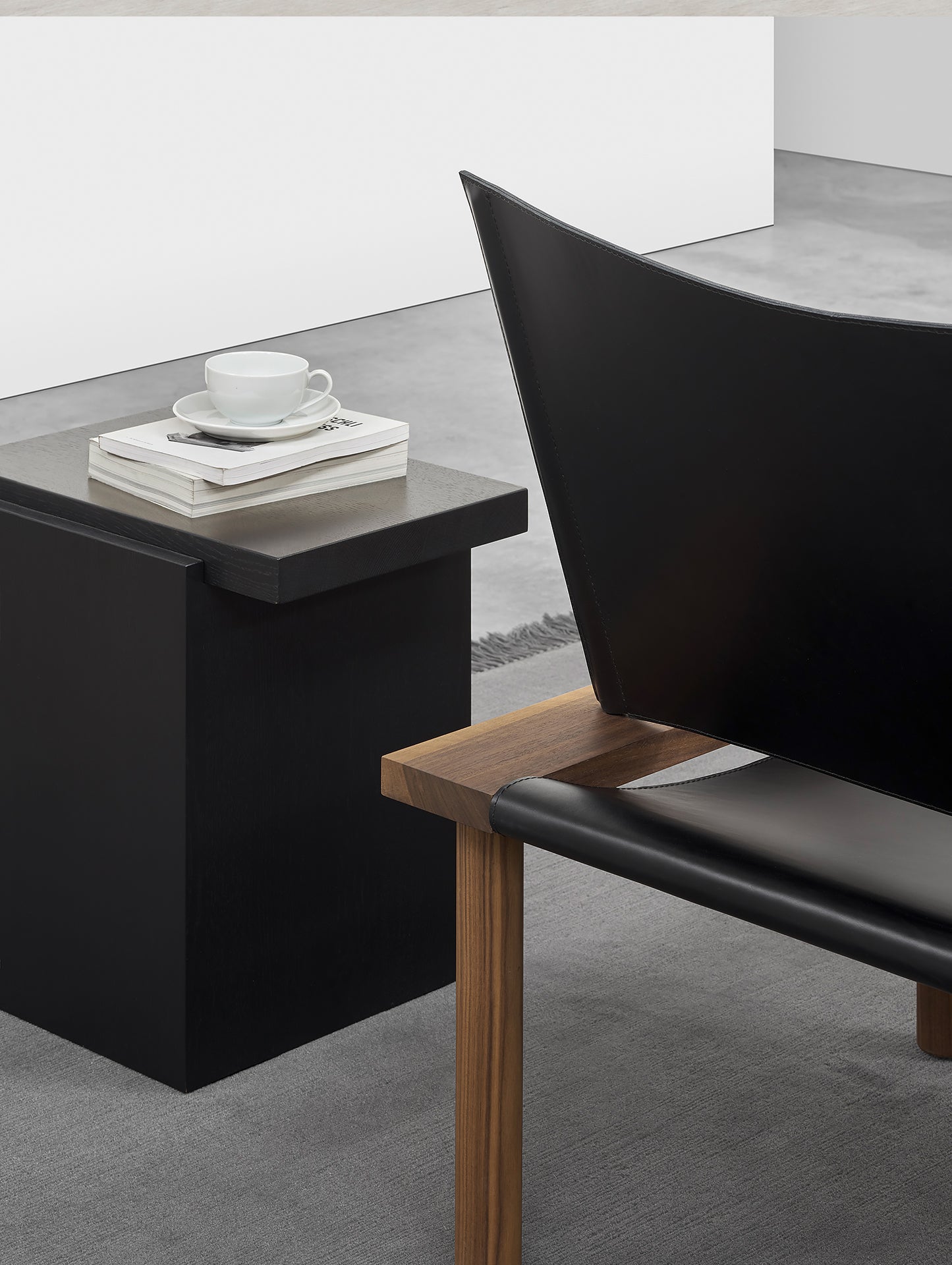 Tore Table by e15 - Small Jet Black Lacquered