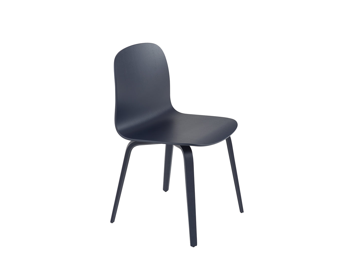 Visu Chair Wood Base by Muuto - Midnight Blue Ash