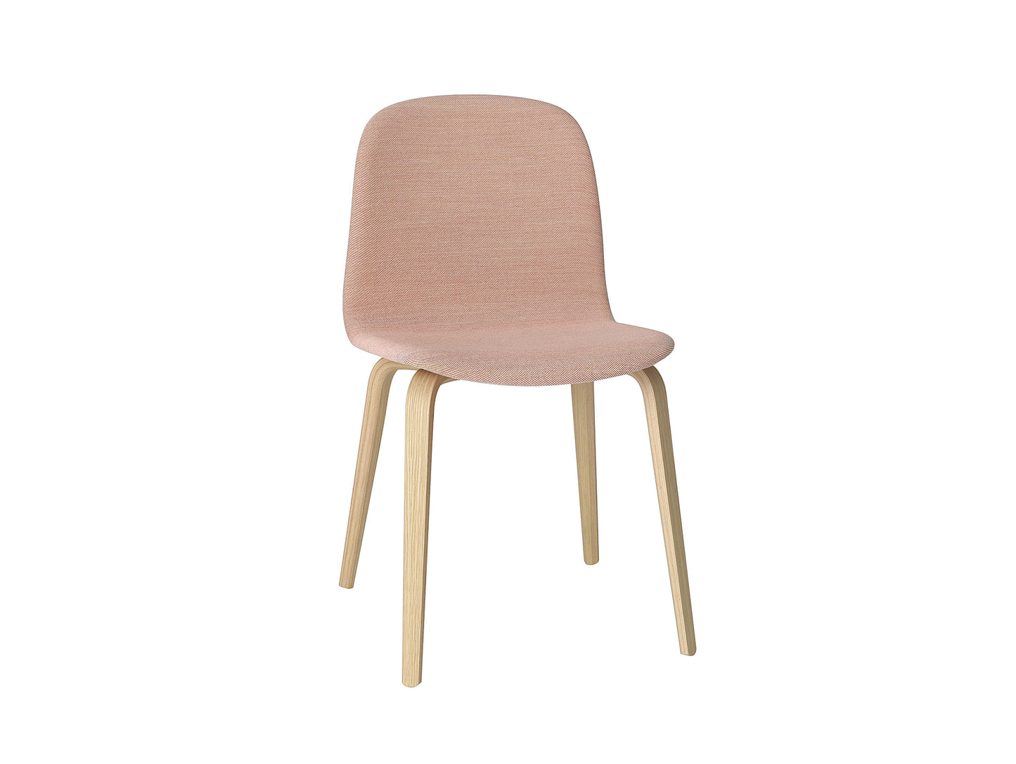 Oak Legs / Steelcut Trio 515 Visu Chair Wood Base Upholstered - Set of 2 by Muuto