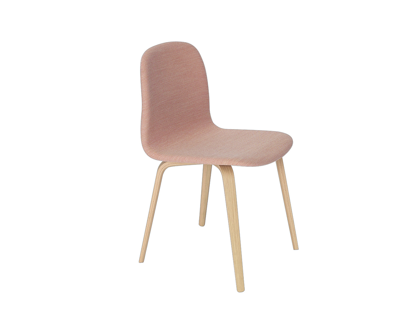 Oak Legs / Steelcut Trio 515 Visu Chair Wood Base Upholstered - Set of 2 by Muuto