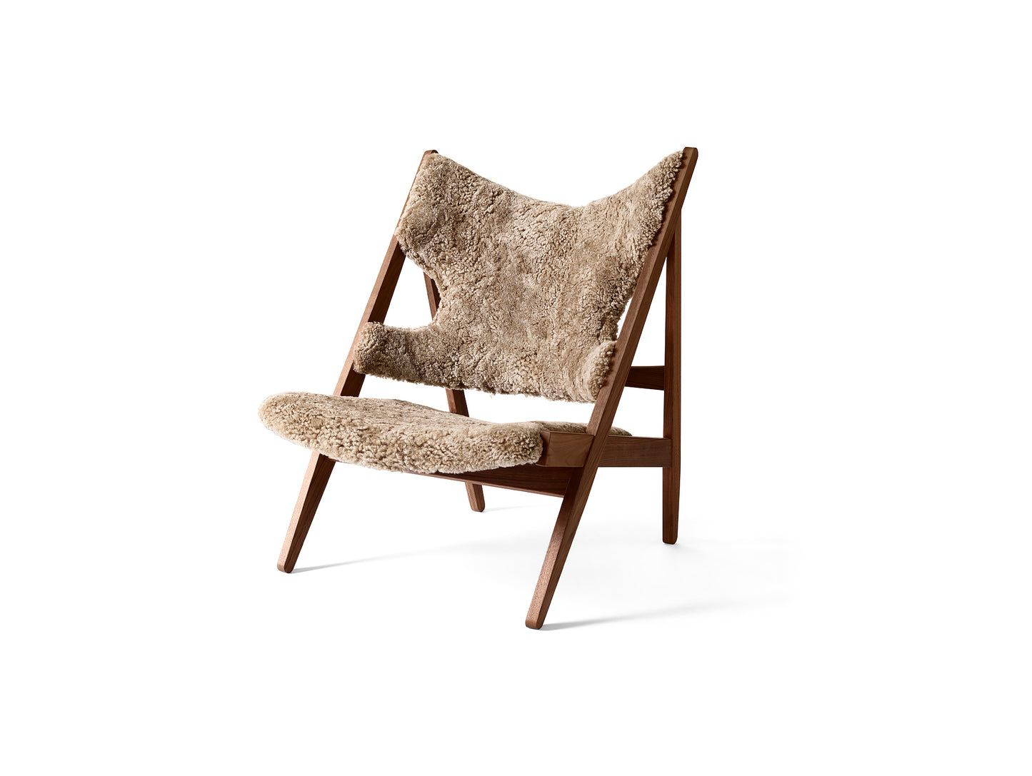 Walnut and Nougat Knitting Chair - Sheepskin by Menu