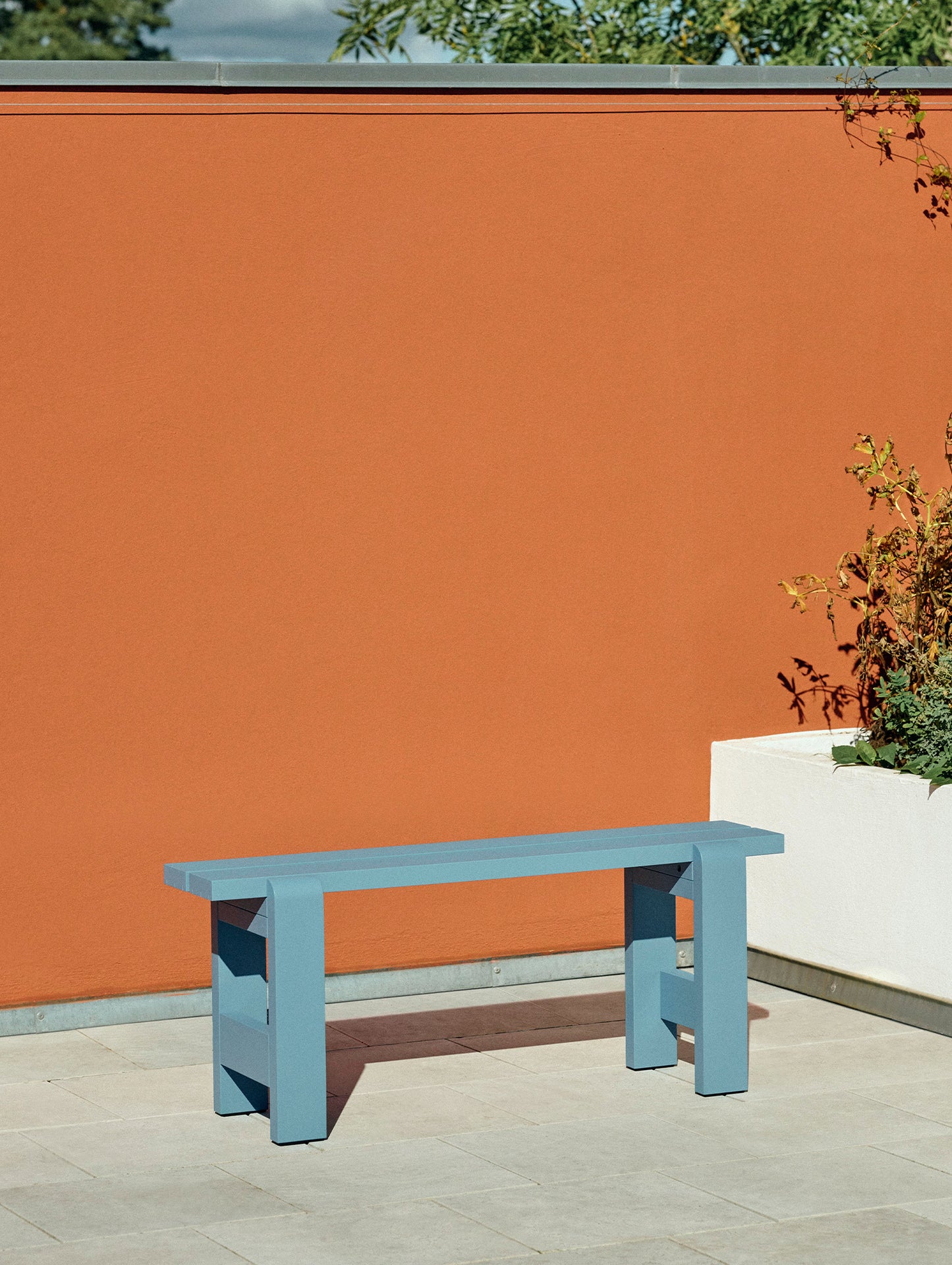 Weekday Bench by HAY - Length: 111 cm / Azure Blue Pinewood