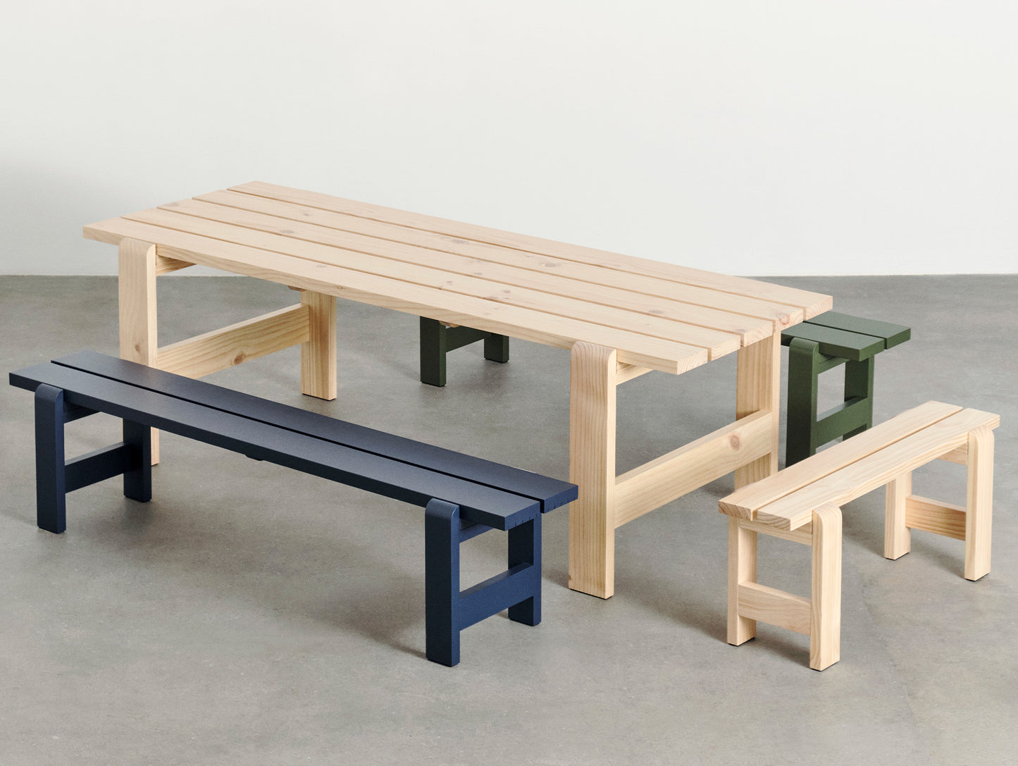 Weekday Table by HAY - Length: 230 cm / Lacquered Pinewood