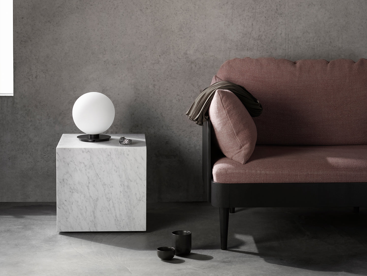 Plinth Cubic - Carrara Marble - by Menu
