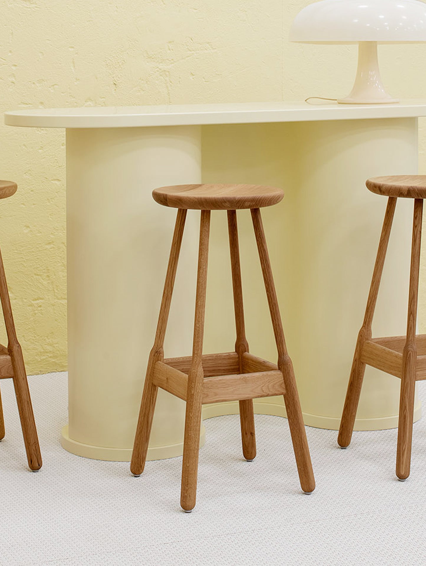 Albert Bar Stool by Massproductions - oiled oak / 74cm