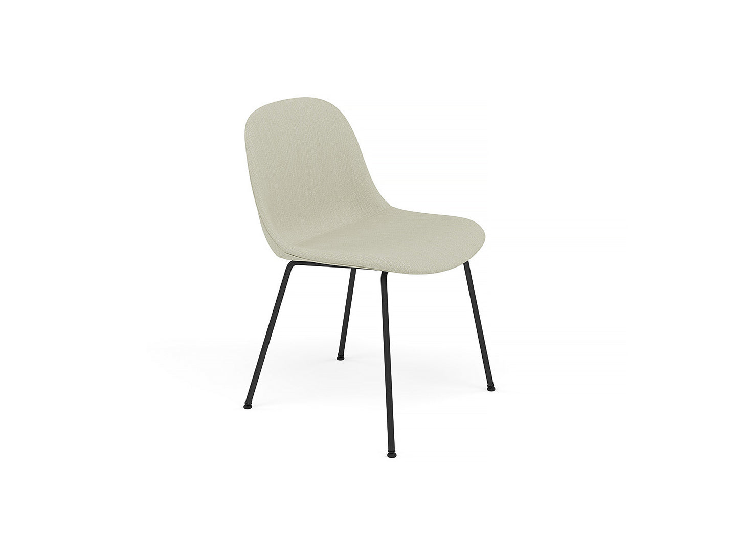 Fiber Side Chair Upholstered with Metal Base