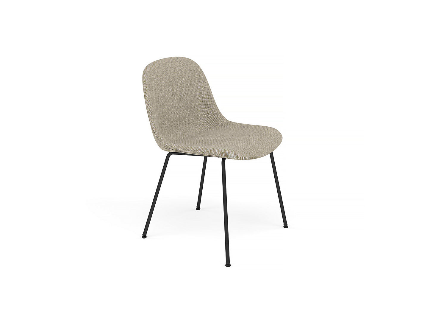 Fiber Side Chair Upholstered with Metal Base