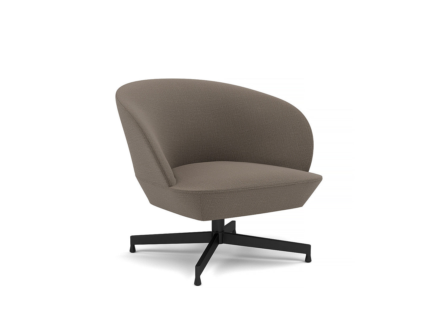 Oslo Lounge Chair - Swivel Base by Muuto - Black Metal Base / Canvas 264