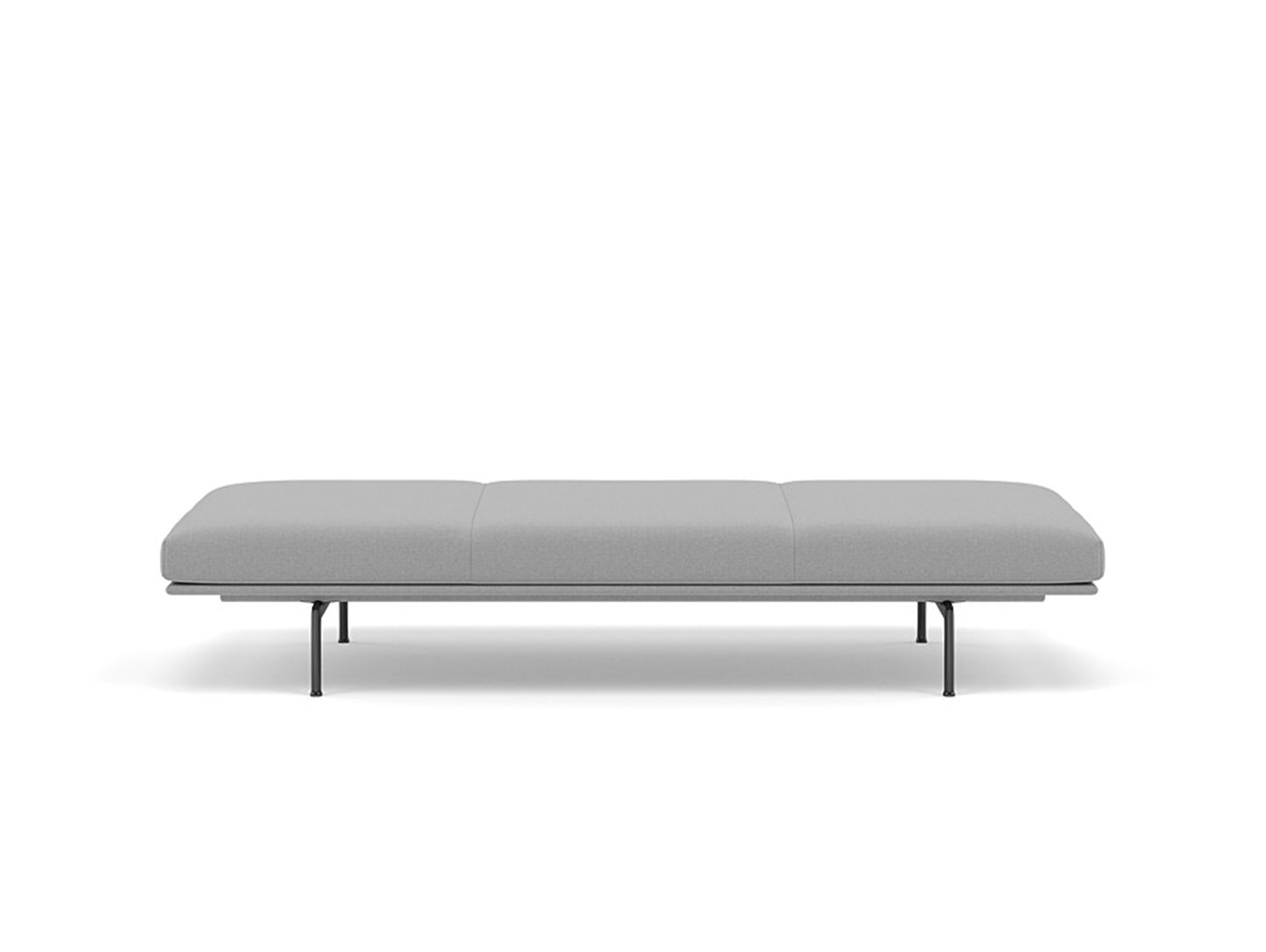 Outline Daybed - Black Aluminium Base / steelcut trio 133