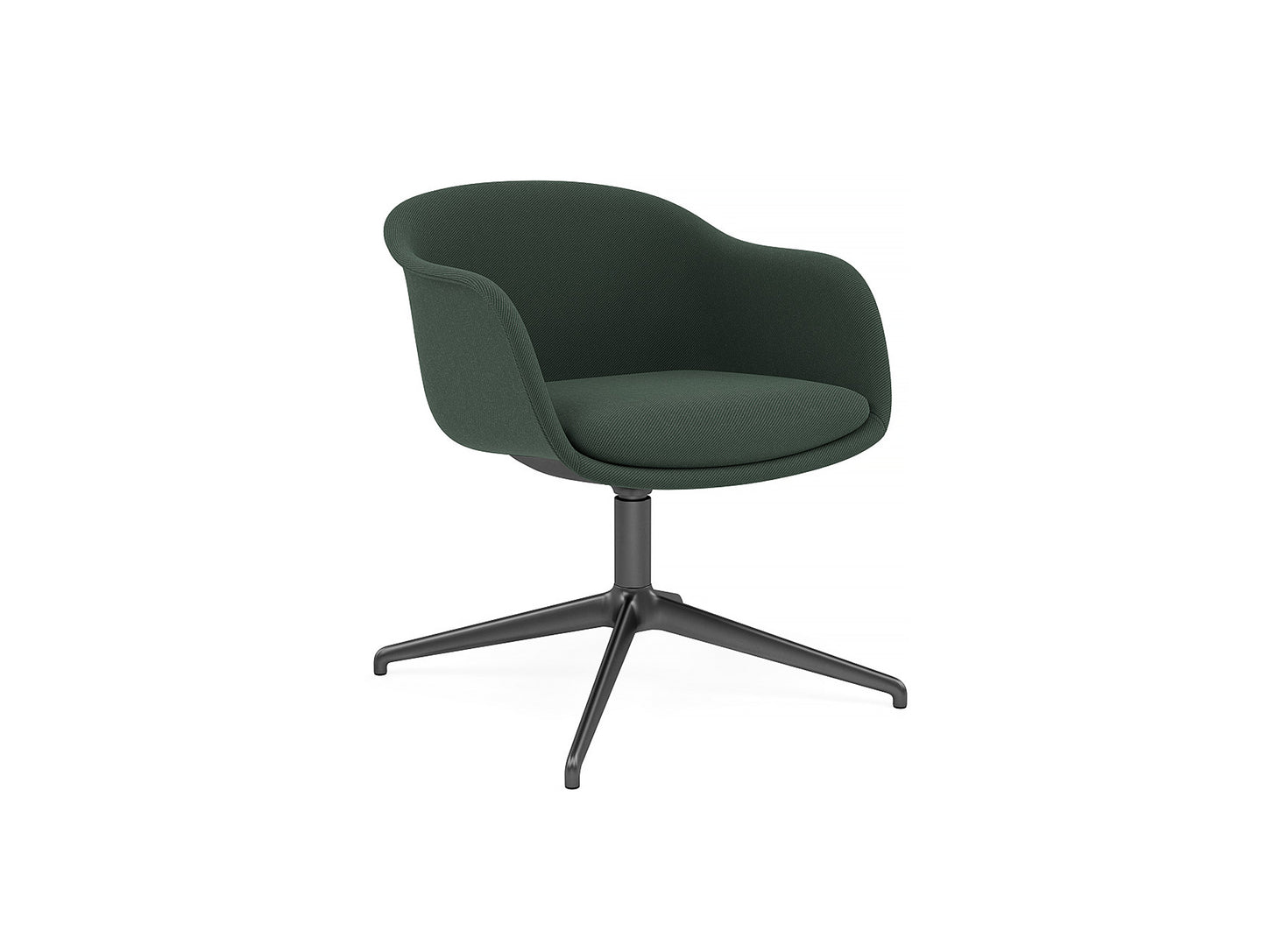 Fiber Conference Armchair with Swivel Base with Return by Muuto - twill weave 990