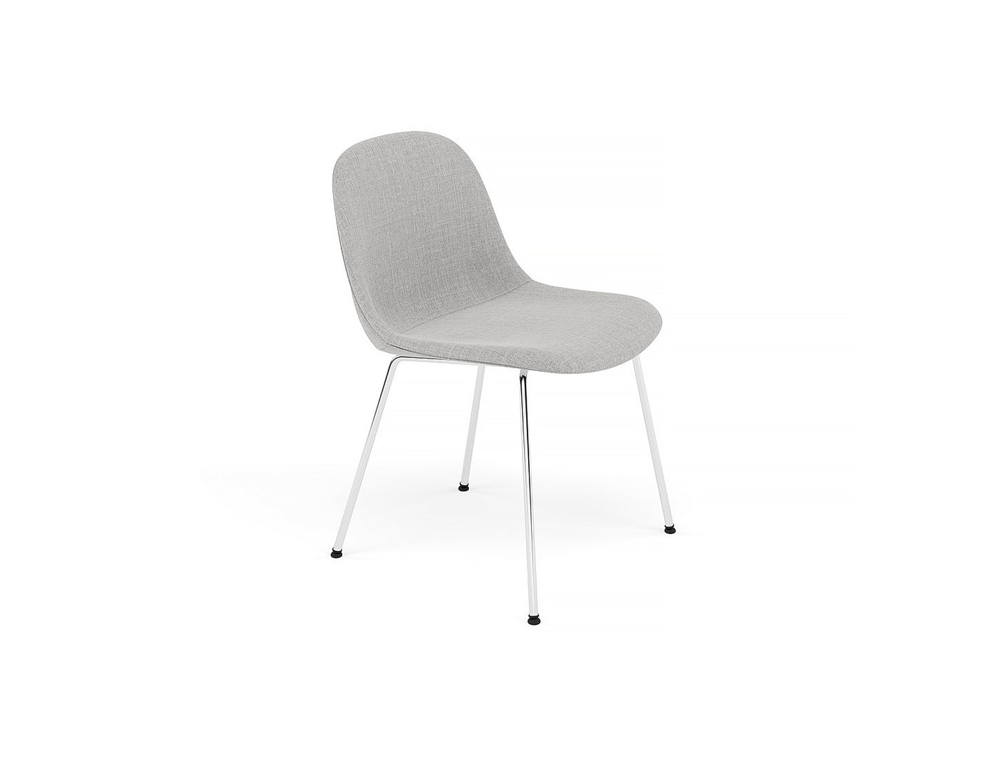 Fiber Side Chair Upholstered with Metal Base