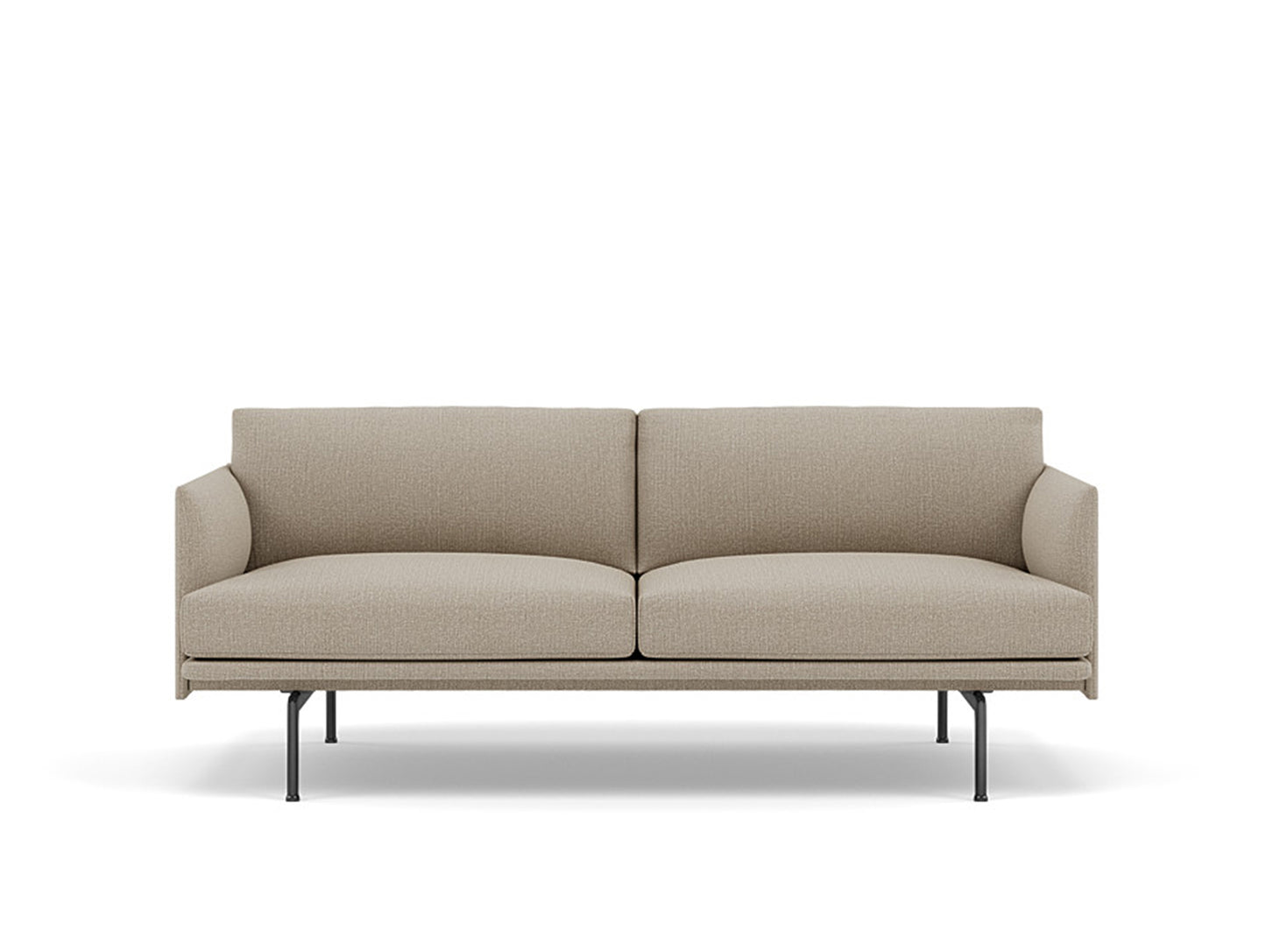 Muuto Outline 2 Seater Sofa - Black Base / clay 10