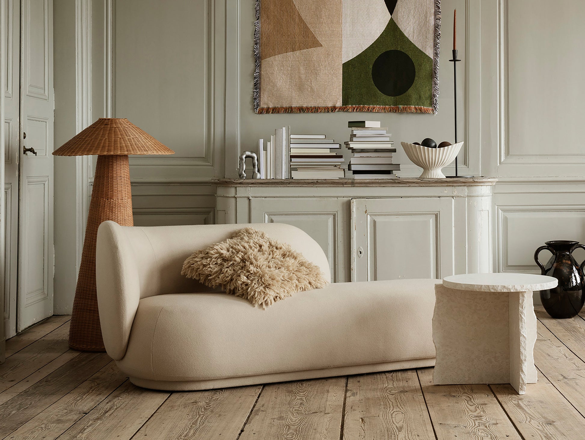 Rico Divan / Boucle Off-White / Left Backrest / by Ferm Living