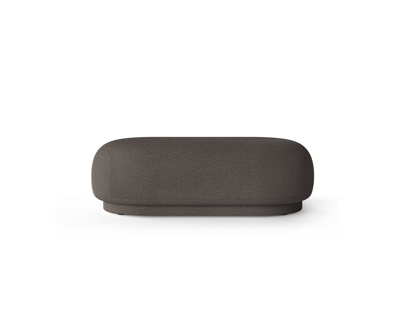 Rico Ottoman in Bouclé Warm Dark Grey by Ferm Living