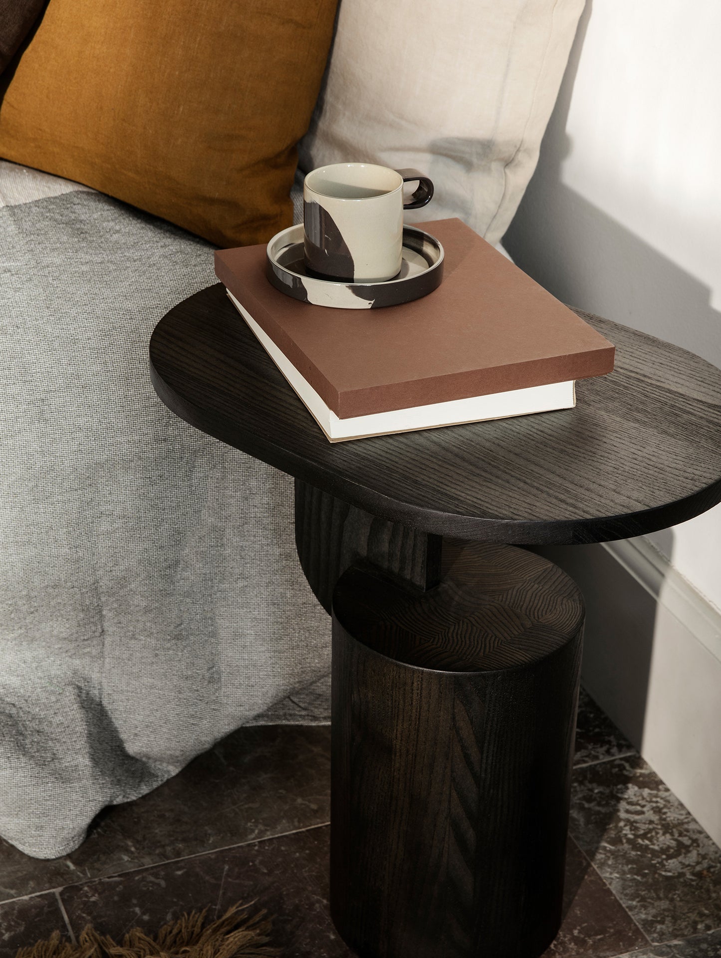 Insert Side Table by Ferm Living - Black Stained Ash
