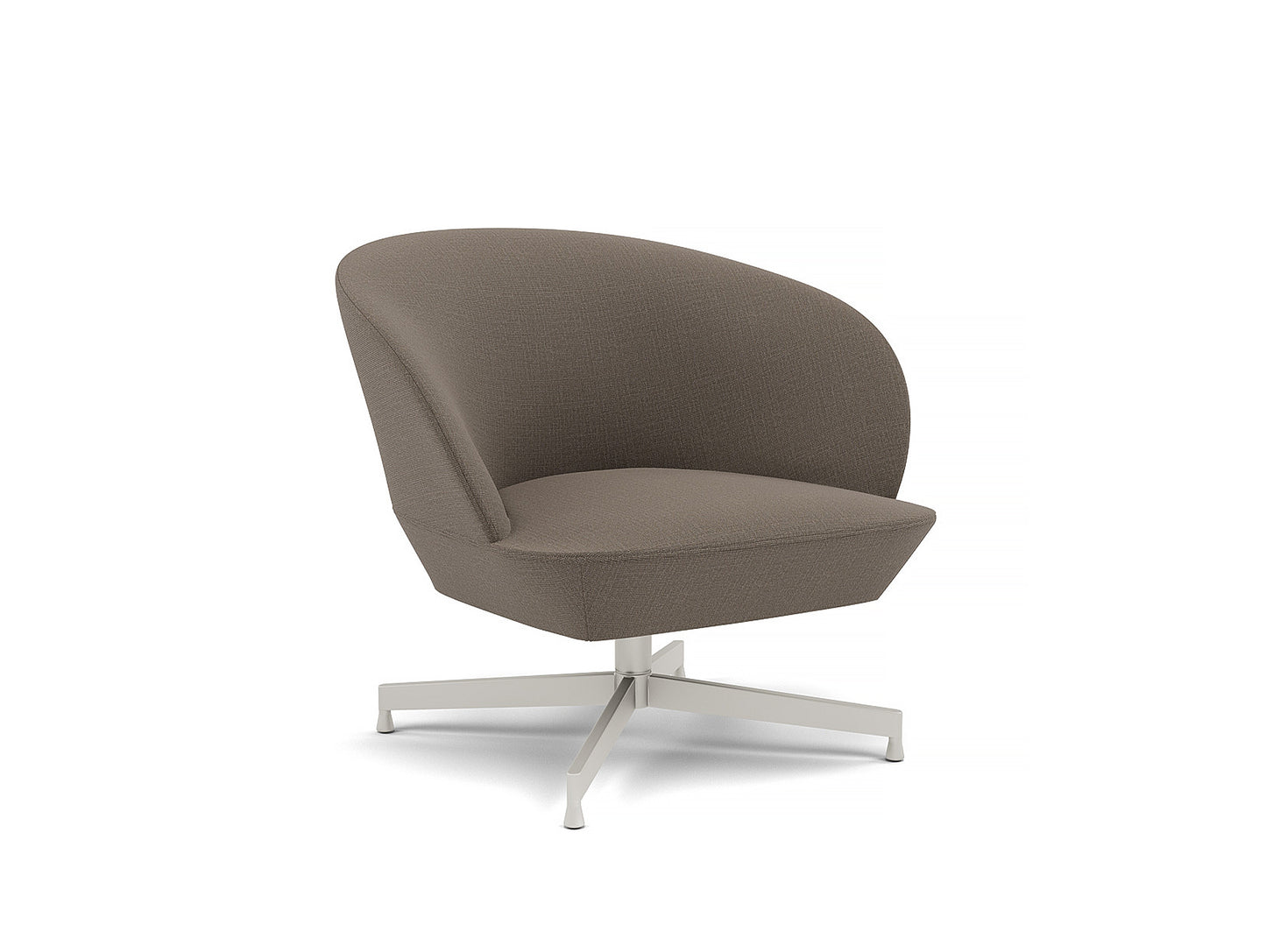 Oslo Lounge Chair - Swivel Base by Muuto - Grey Metal Base / Canvas 264