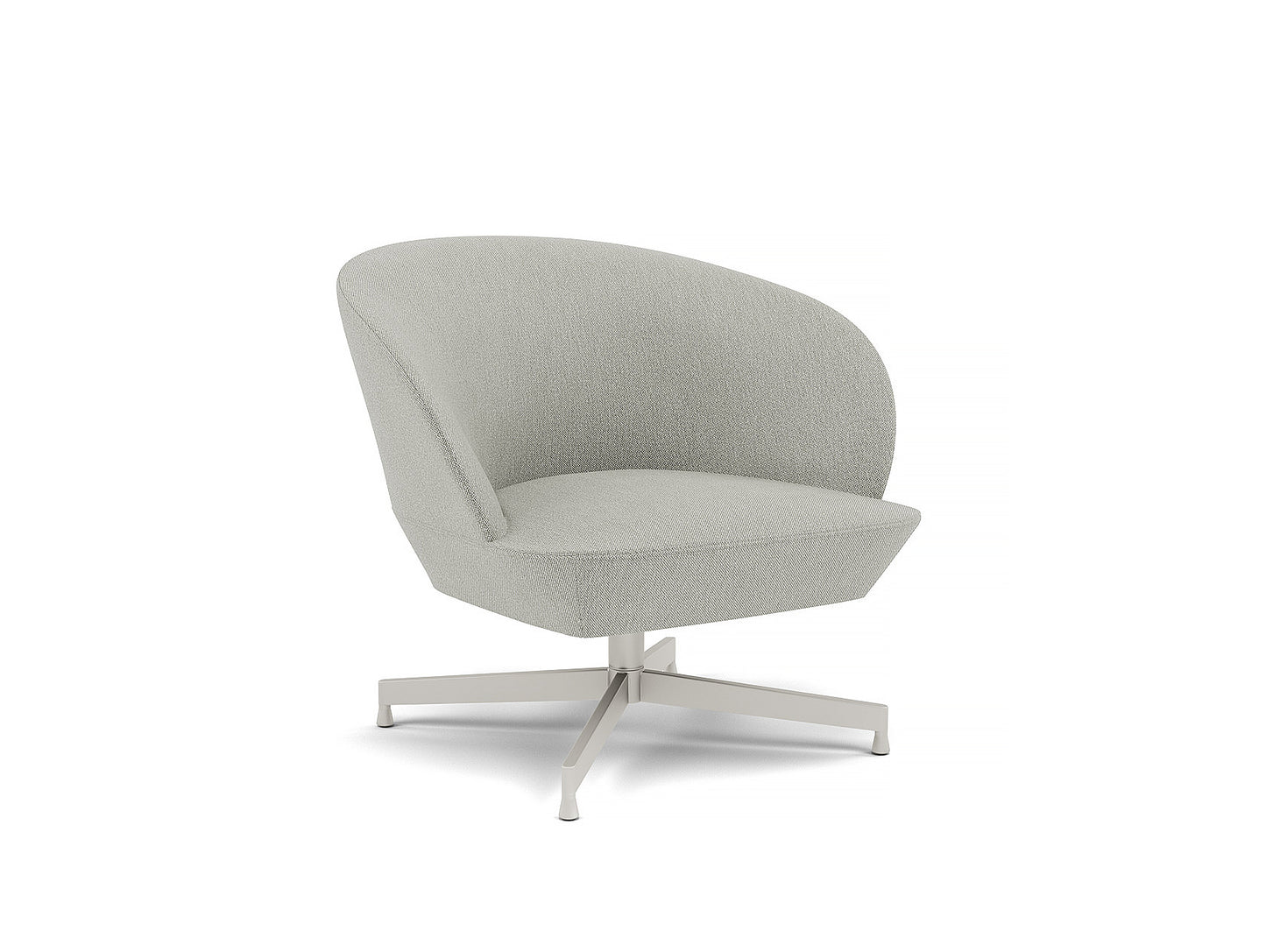 Oslo Lounge Chair - Swivel Base by Muuto - Grey Metal Base / Clay 12