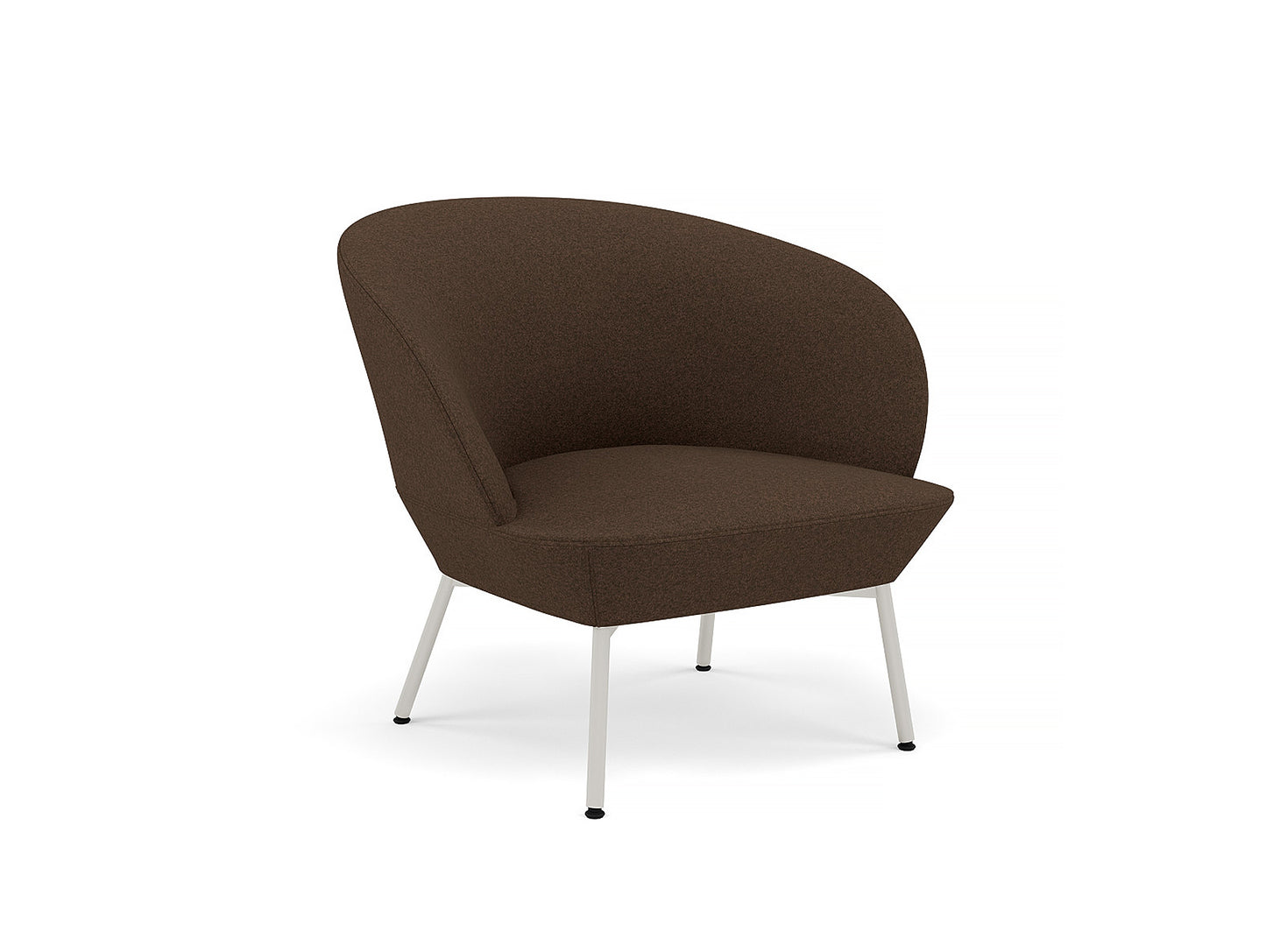 Oslo Lounge Chair with Tube Base by Muuto - Grey Metal Base / Divina Melange 367