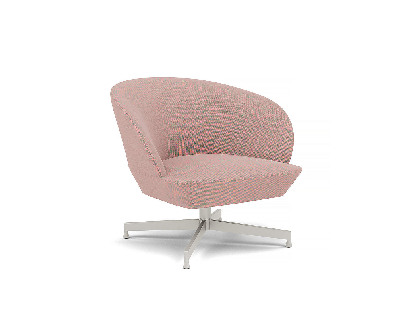 Oslo Lounge Chair - Swivel Base by Muuto - Grey Metal Base / Fiord 551