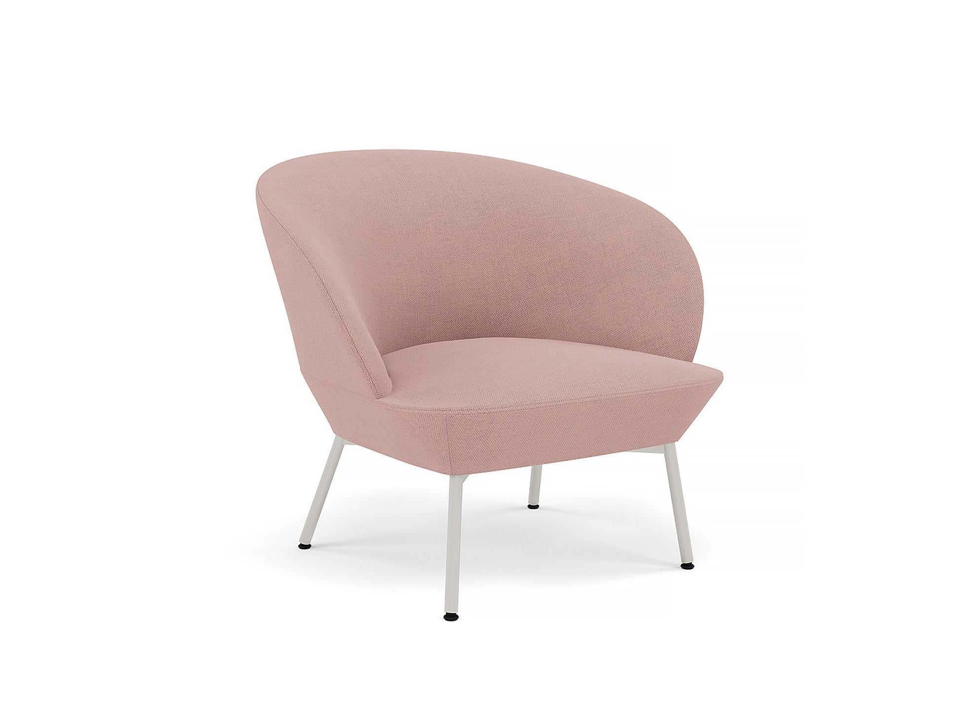 Oslo Lounge Chair with Tube Base by Muuto - Grey Metal Base / Fiord 551