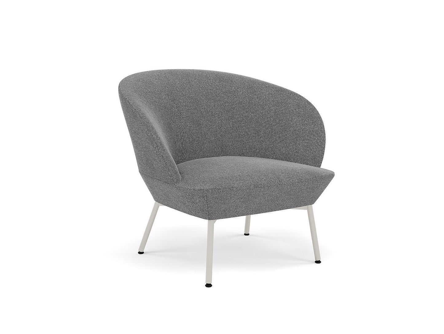 Oslo Lounge Chair with Tube Base by Muuto - Grey Metal Base / Hallingdal 166