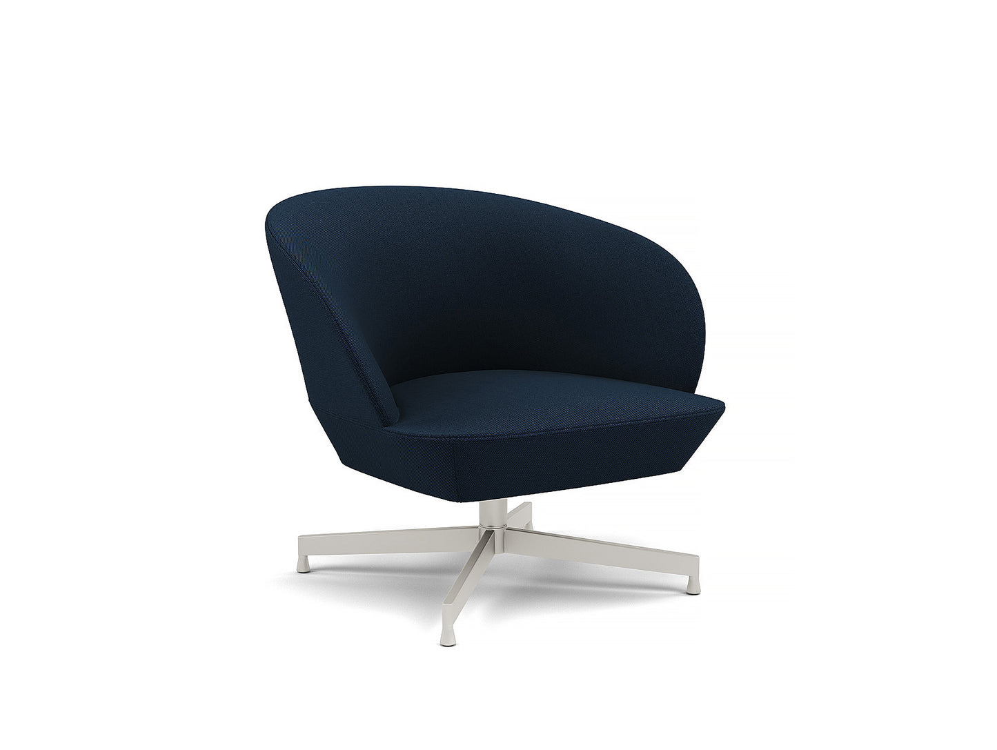 Oslo Lounge Chair - Swivel Base by Muuto - Grey Metal Base / Steelcut Trio 796